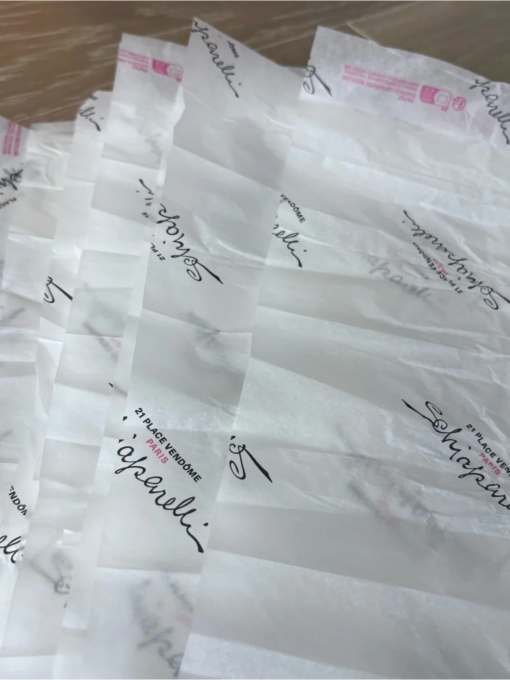 Schiaparelli White Tissue Paper and logo ribbon set